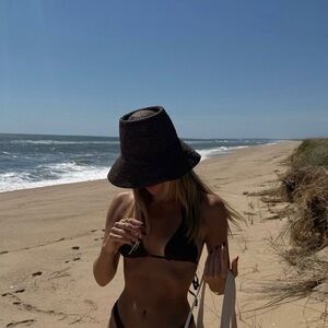 Janessa Leone Felix Straw Bucket Hat